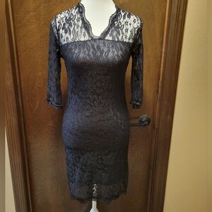 Elegant Black Lace Dress NWT